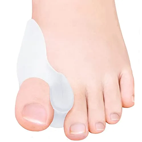 salefun 4X Silikon Hallux Valgus Zehenkorrektur Schiene Zehenspreizer Ballenschutz