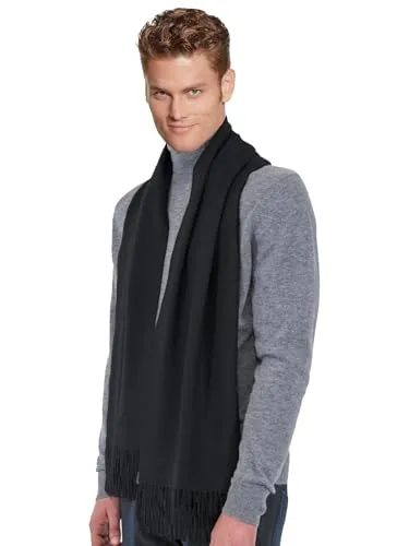 Moschen Bayern Herrenschal Kaschmirschal Herren Schal Wolle Kaschmir Cashmereschal Winterschal Wollschal - Schwarz