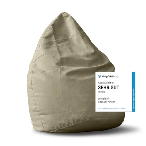 Lumaland Sitzsack Luxury XL – Extra weicher Microvelours Beanbag - Sitzsäcke für alle Altersklassen, ideal zum Chillen und Relaxen. Mit robuster Verarbeitung und anpassungsfähiger EPS-Füllung für optimalen Komfort.