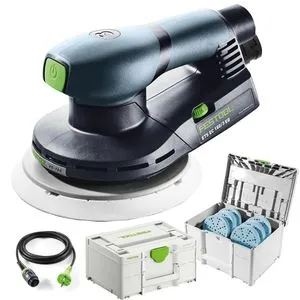Festool Exzenterschleifer ETS EC 150/3 EQ-SYS GR - Schleifmaschinen mit stufenloser Drehzahlvorwahl und hoher Oberflächengüte dank 3 mm Schleifhub - ideal für perfekte Finish-Arbeiten.