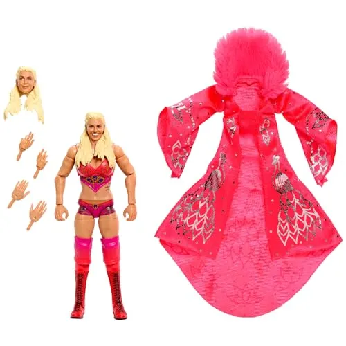 Mattel WWE Ultimate Edition Charlotte Flair Actionfigur mit beliebten Superstars mit austauschbaren Händen, mehreren Köpfen und authentischer Kleidung, ab 8 Jahren HVF88