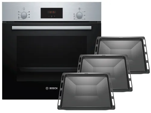 Bosch HBF133BR0Z3 Set Backofen Edelstahl mit 3 zusätzlichen Backblechen