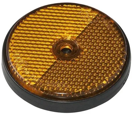 Pro Plus Reflektor mit Schraubbefestigung 60mm, orange - Fahrradbeleuchtung: E4-geprüfte Reflektoren für Anhänger und Wohnmobile, einfach zu montieren mit Schraubbefestigung.