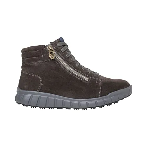 Ganter Evo Damen Stiefelette Größe 40 EU - Wanderschuhe mit Reißverschluss & Schnürung aus Veloursleder, ideal für Komfort und Fußgesundheit dank austauschbarem Fußbett.