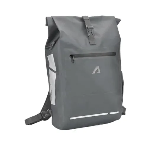 Alpensattel 3-in-1 Fahrradtasche 25 L – Vielseitige Gepäckträgertasche, Rucksack & Umhängetasche in Grau - Die Alpensattel 3-in-1 Fahrradtasche bietet maximale Flexibilität als Rucksack, Schultertasche oder Gepäckträgertasche. Mit 25 L Volumen und wetterfestem Material ideal für Alltag und Radtouren. Sicherheit durch reflektierende Details.