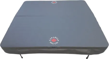 DELUXE Canadian Spa Whirlpool Isolierabdeckung - Grau, 218 x 218 cm - Poolabdeckungen mit erstklassiger Isolation dank vakuumversiegeltem Polystyrolkern und schimmelresistentem Material. Ideal für optimale Wärmehaltung und Langlebigkeit.
