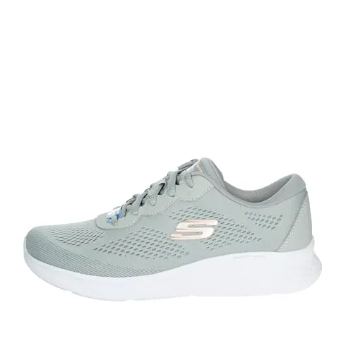 Skechers Damen Sneakers mit grauem Netzgewebe und rosa Besatz, Größe 38 EU - Leichte Sneakers mit flexibler Laufsohle und luftgekühlter Komfort-Innensohle. Ideal für aktiven Alltag und angenehmen Tragekomfort.