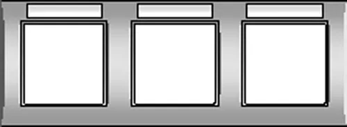 ELSO Rahmen 3er Serie Joy reinweiß Abdeckrahmen Unterputz mit Beschriftungsfeld