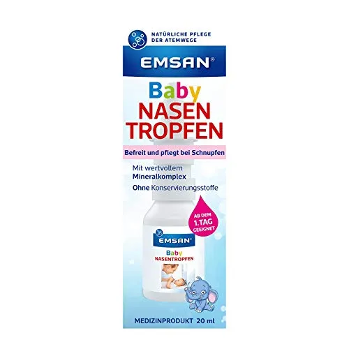 Emsan Babynasentropfen, 20 ml | Sanfte Nasenpflege für Babys & Kleinkinder