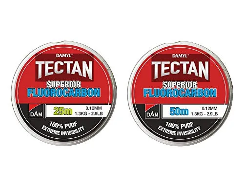 DAM DAMYL TECTAN Superior FLUOROCARBON Vorfachschnur, als 25m oder 50m Spule, von 0,28mm - 0,80mm, 5,4kg - 29,2kg (25, 0,80mm - 29,2kg)