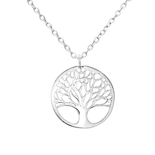 Lebensbaum Halskette 925 Silber - Elegante Damenkette mit Baum des Lebens Anhänger - Halsketten & Anhänger, aus hochwertigem 925 Sterling Silber, symbolisiert Wachstum und Lebensfreude, perfekt für Damen und Mädchen.