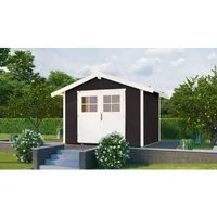 Gartenhaus weka 122 Gr. 5 inkl. Fußboden - Gartenhaus in anthrazit mit Satteldach, bietet viel Stauraum und ist ideal für Gartenwerkzeuge und -möbel.