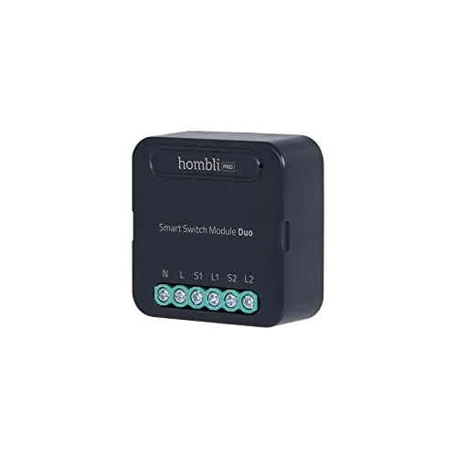 Hombli Smart Switch Module Duo - intelligentes Schaltmodul für Ihr Zuhause - Smart Home Kategorie: Steuern Sie Ihre Beleuchtung und Geräte bequem von überall. Das Hombli Smart Switch Module Duo bringt moderne Technologie in Ihr Zuhause.