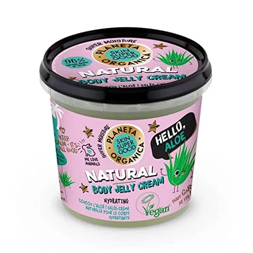 SKIN SUPER GOOD Natural Body Jelly Cream, Hello, Aloe, 360 ml