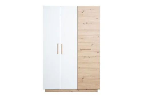 Roba Kleiderschrank Lion, weiß - Moderner Stauraum für Kinder - Kinderzimmermöbel mit coolem Design, Soft-Close Funktion und 7 Fächern plus Kleiderstange. Ideal für Ordnung im Kinderzimmer!