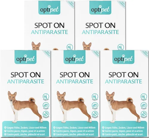 OptiPet Spot on für Hunde - Parasiten- & Insektenschutz, schützt bis zu 4 Wochen vor Flöhen, Zecken und mehr – einfache Anwendung direkt auf die Haut!