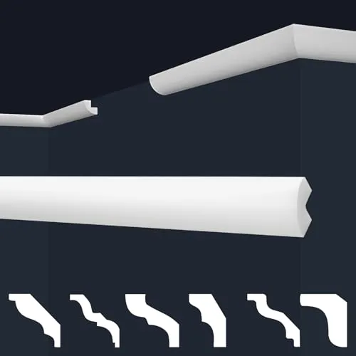 MARBET DESIGN Stuckleisten XPS Styropor weiß in weiß von Marbet Design