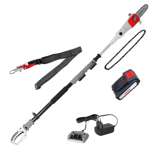 IKRA Akku Teleskop Entaster ICPS 2020, Arbeitshöhe 4m, inkl. Schultergurt & Ersatzkette