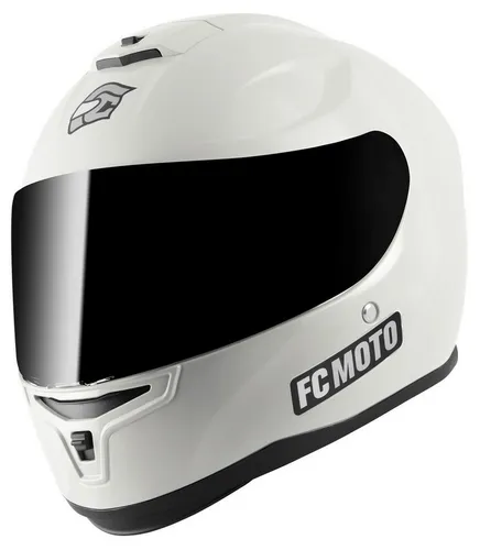 FC-Moto FF114B Helm - Weiß, Größe M für Männer - Motorradhelm mit HIRP-Schale für hohe Aufprallfestigkeit und ECE 22.06-Zertifizierung, ideal für Sicherheit und Komfort auf der Straße.
