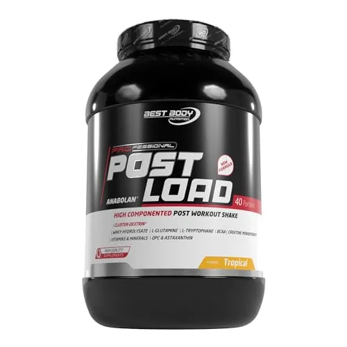 Best Body Nutrition Post Workout Shake 1800 g - Protein Shake für Muskelaufbau, All-in-one mit 27 Komponenten, enthält hochwertiges Wheyproteinhydrolysat und Creatin, ideal nach dem Training, vegetarisch und glutenfrei.