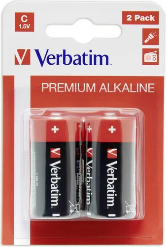 Verbatim Batterie Alkaline Baby C LR14 1.5V - 2-Pack Premium, zuverlässige und langlebige Energie für Ihre Geräte