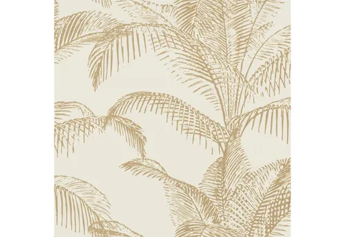 Rasch Vliestapete Rasch Selection Botanical in Gold Weiß in gold von Rasch