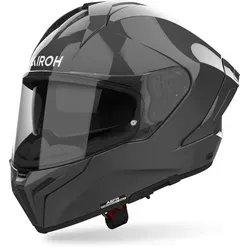 Airoh Matryx Color Helm, grau, Größe L für Männer - Motorradhelm mit extra großem Sichtfeld, Werkzeug-frei abnehmbarem Visier und Airoh Antibeschlagsystem für optimale Sicherheit und Komfort