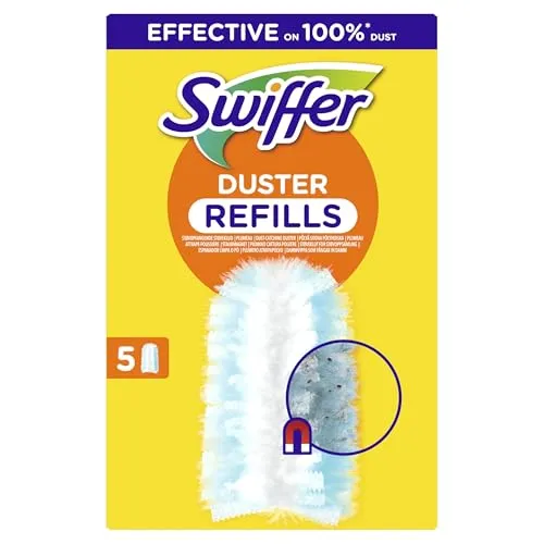 Swiffer Duster Nachfüllpackungen, fängt und hält 3 x mehr Staub und Haare im Vergleich zum traditionellen Staubwedel, 5 x 9