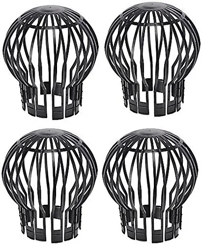 4x Fallrohrschutz Blättersieb Regenrohrsieb Dachrinnenverschluss Laubschutz Laub