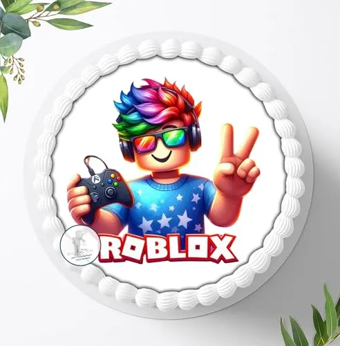 Tortenbild, Zuckerbild kompatibel mit Roblox, Essbares Foto für Torten, Tortenbild zum Geburtstag, Tortenaufleger Ø 20cm - 1723z
