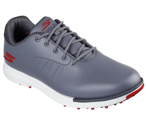 Skechers GO GOLF Tempo GF Herren Golfschuhe Grau/Rot - Golfschuhe für Herren mit optimalem Grip und Komfort, ideal für den Golfsport und jede Wetterlage.