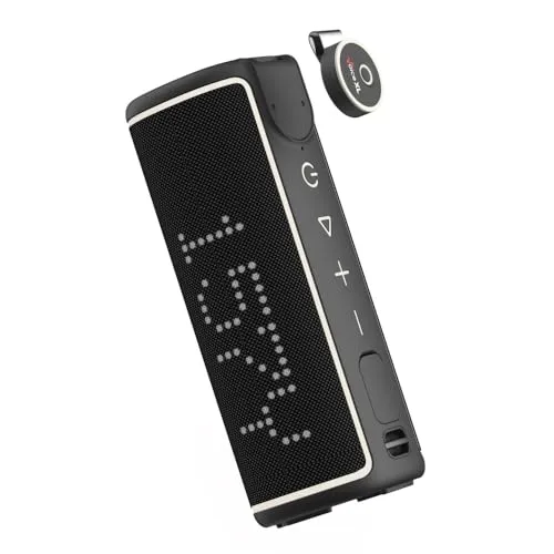 GolfBuddy Voice XL Magnetischer Golf-GPS-Lautsprecher – Entfernungen sichtbar, 20 W Bluetooth-Lautsprecher, Clip-on Fernbedienung, ansteckbar am Golfwagen, 10 Stunden Akkulaufzeit, IPX6 wasserdicht,