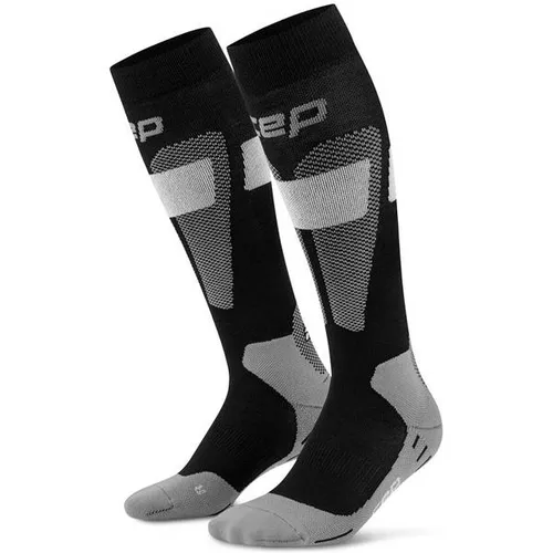 CEP Damen Skisocken MERINO COMPRESSION black/grey - 3 - Skisocken für Damen mit Merinowolle und medi compression, bieten Wärme, Komfort und verbesserte Durchblutung für maximale Leistung auf der Piste.