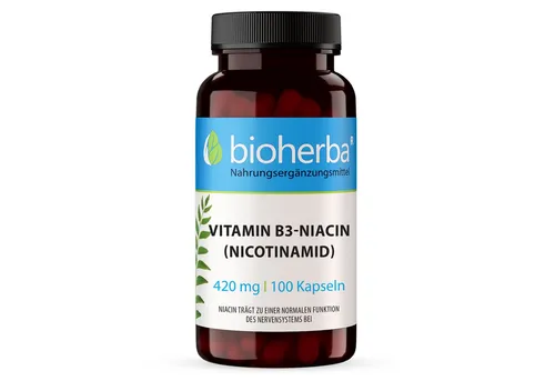 BIOHERBA R Bioherba Vitamin B3-Niacin (Nicotinamid) 420 mg 100 Kapseln Kapseln, 1 er