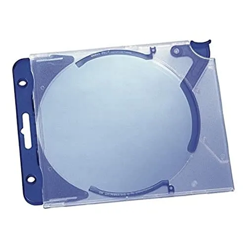 Durable CD-Hardbox Quickflip complete für 1 CD, PP, 155x126x27mm, transparent/blau, 5 Stück, 526906