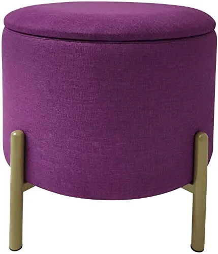 ECHTWERK Sitzhocker Logan mit Stauraum - Sitzhocker mit abnehmbarem Deckel und Metallfüßen, ideal für stilvolle Aufbewahrung und zusätzlichen Sitzplatz im Wohnraum.