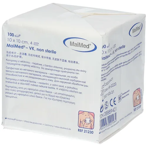 MaiMed® Vlieskompressen 10 x 10 cm unsteril