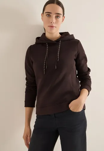 CECIL Hoodie mit Stickerei Tartufo Brown S - Stylischer Damenpullover mit Kapuze und einzigartiger Stickerei, perfekt für lässige Looks und gemütliche Tage.
