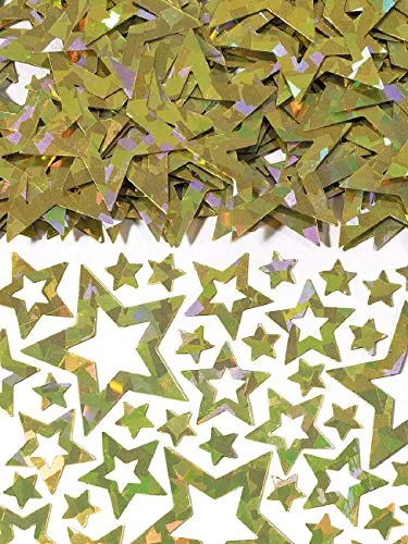 Amscan INT36828-19 - Konfetti Star Shimmer, Folie, 14 g, gold, Sterne, Streudeko, Tischdekoration, Geburtstag, Karneval