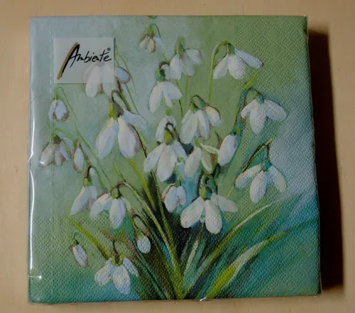 Servietten Schneeglöckchen 1 Packung OVP Ambiente Motivservietten snowdrops 20