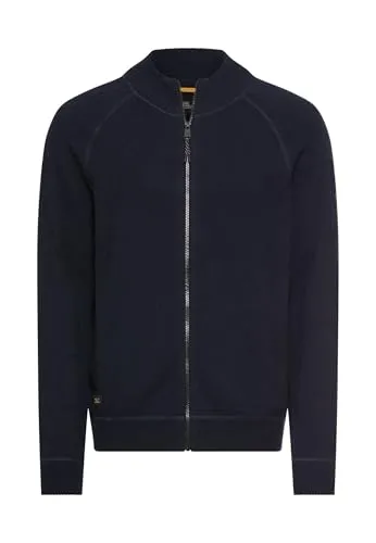 camel active Herren Strickjacke mit Reißverschluss Dunkelblau - 3XL - Moderne Strickjacke mit strukturierter Oberfläche und weichem Griff. Ideal für stilvolle Layering-Looks. Raglanärmel sorgen für optimale Bewegungsfreiheit.