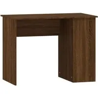 vidaXL Schreibtisch Braun Eichen-Optik 100x55 cm - Kinderschreibtisch in modernem Design mit 2 Fächern für optimalen Stauraum, aus hochwertigem Holzwerkstoff für Stabilität und Pflegeleichtigkeit.