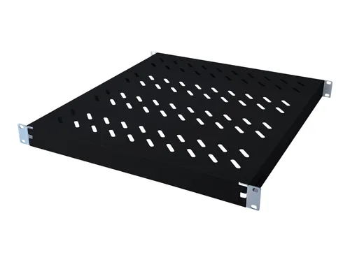 Digitus DN-97647 - 19 Zoll Netzwerkschrank-Geräteboden 1 HE, flexibel einsetzbar und in elegantem Schwarz für optimale Raumnutzung