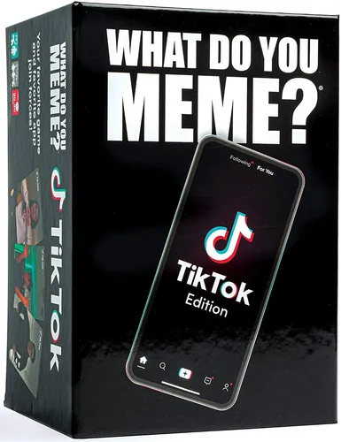What do you Meme Tik Tok Edition EN - Gesellschaftsspiel für lustige Spielabende, inspiriert von TikTok, ideal für Freunde und Familie, um kreative Memes zu erstellen.
