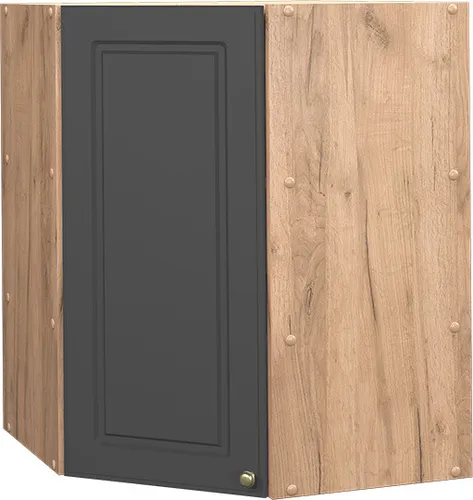 Vicco Eckhängeschrank Fame-Line, Anthrazit-Gold in braun von Vicco