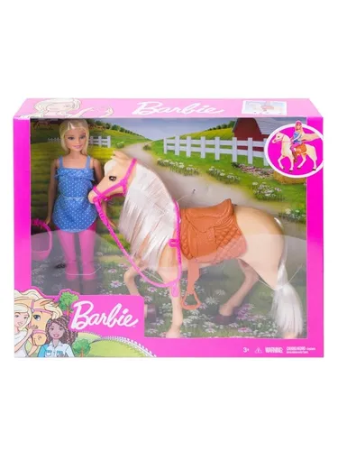 Barbie-Puppe und Pferdespielzeug FXH13 von Barbie
