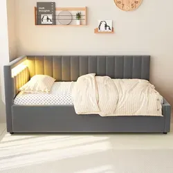 Odikalo Stauraumbett Polsterbett 90x200 – Hydraulisches Schlafsofa mit Stauraum