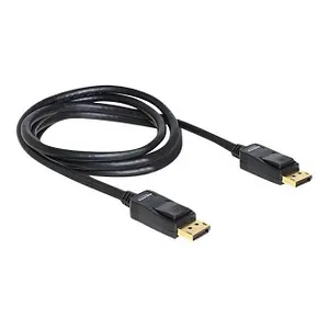 Delock Kabel Displayport 1.2 Stecker - Stecker 2m, 4K UHD 4096 x 2160 Pixel, ideal für hochauflösende Audio- und Videoübertragungen