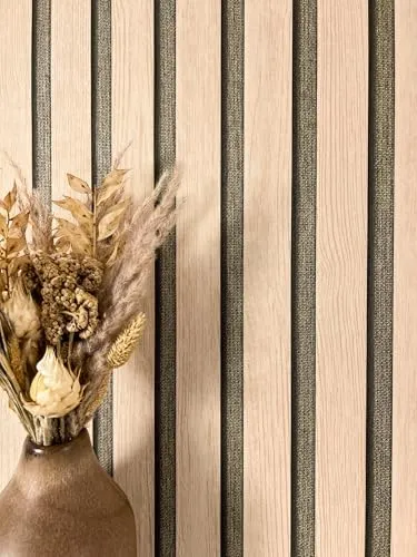 Newroom Tapete Beige Vlies Holzpaneele in beige von Newroom