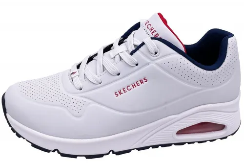 Skechers Damen Sneakers, White, 42 EU - Damen-Sneaker aus hochwertigem Kunstleder, bequem und stylisch für jeden Anlass.